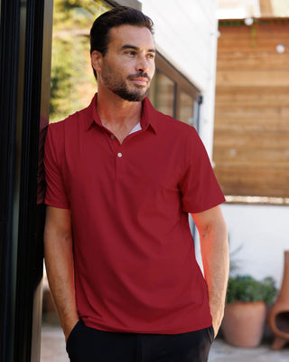 Sunday Swagger Men's Polo - Bordeaux